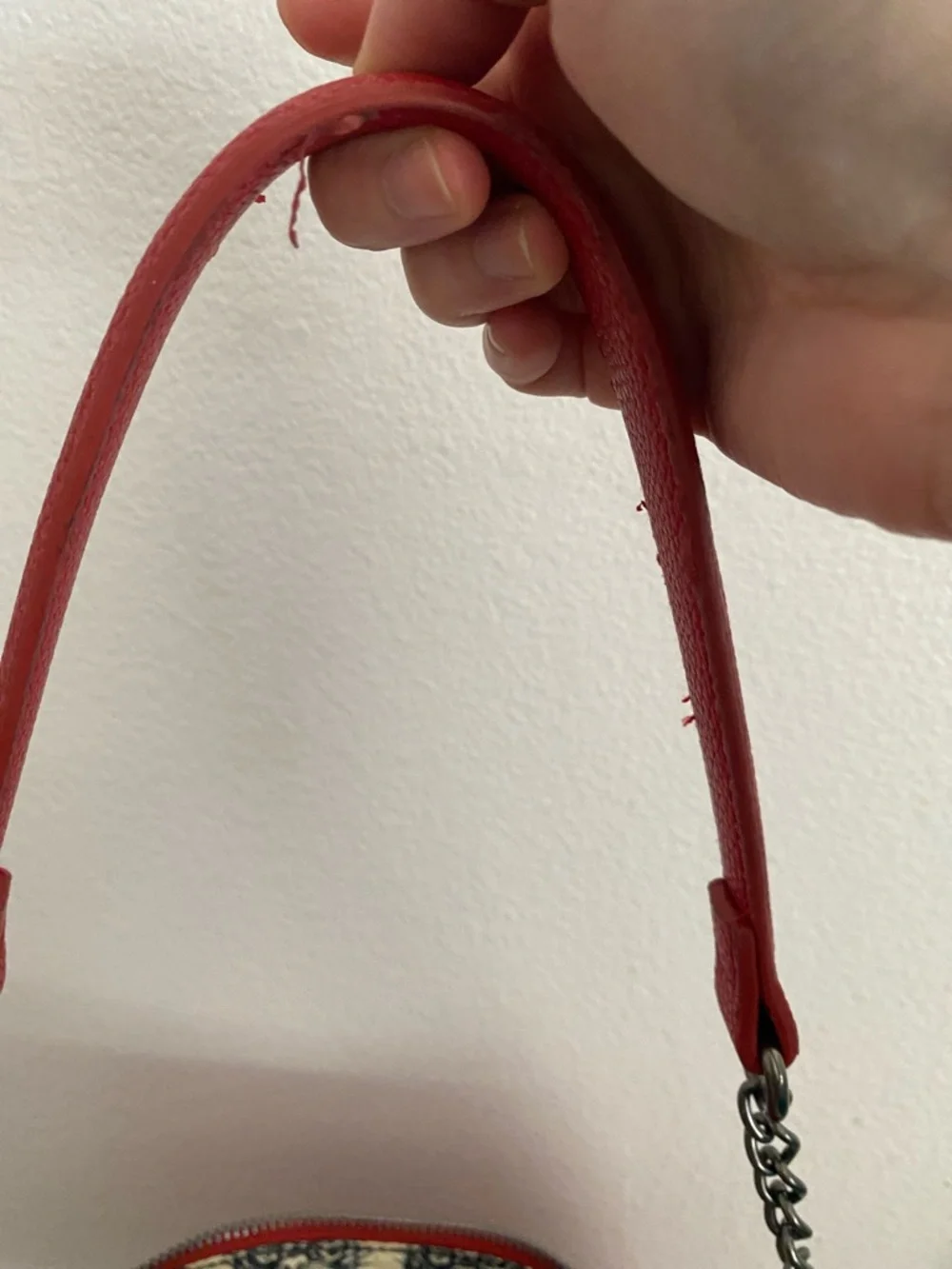 Red Women's Chain-Accent Shoulder Bag